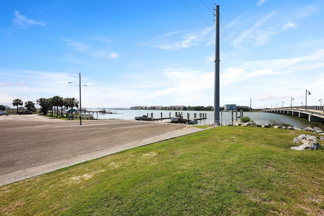 1625 Teal Marsh Rd, Charleston, SC 29412 - dock area with a yard and a water view