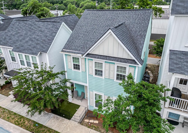 view from above of property