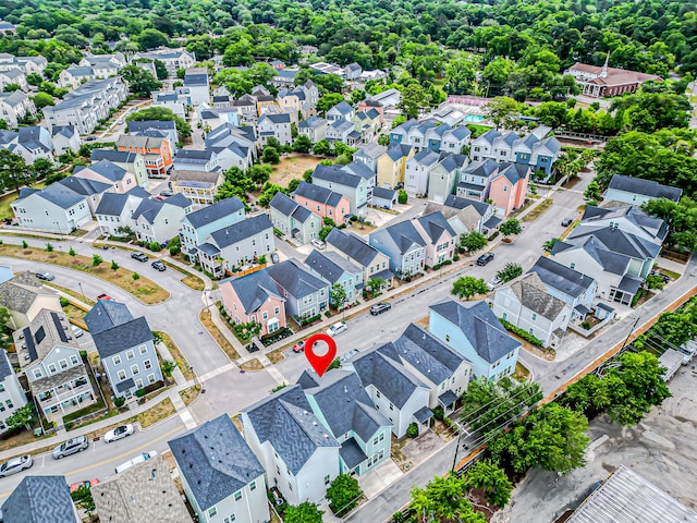 aerial perspective of suburban area