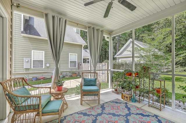 1408 Bimini Dr, Charleston, SC 29414 - sunroom featuring a ceiling fan