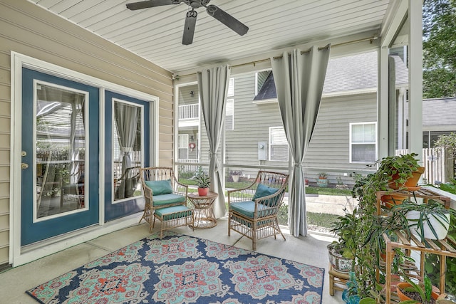 1408 Bimini Dr, Charleston, SC 29414 - sunroom / solarium featuring a ceiling fan and healthy amount of natural light
