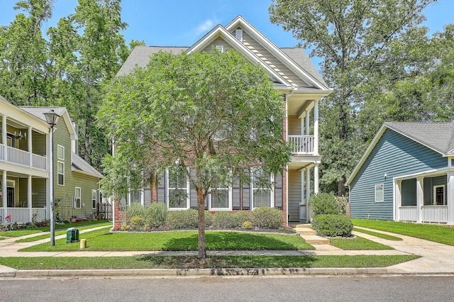 1408 Bimini Dr, Charleston, SC 29414 - view of front of house featuring a front yard and covered porch