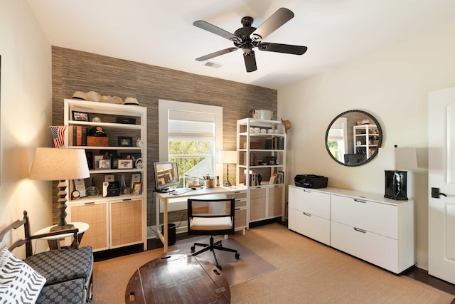 1012 Ashley Ave, Charleston, SC 29403 - office featuring visible vents and a ceiling fan