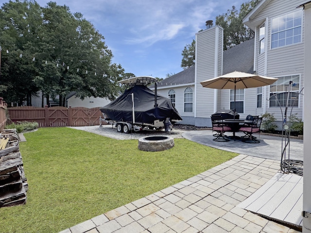 482 Planters Trace Dr, Charleston, SC 29412 - view of yard with a fire pit and a patio area
