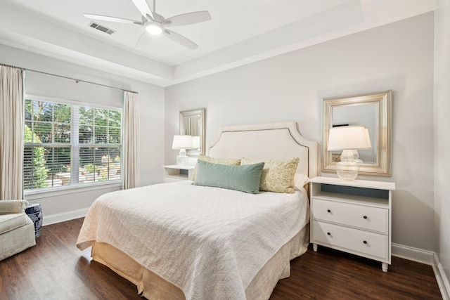 708 Lawton Harbor Dr, Charleston, SC 29412 - bedroom featuring dark wood-type flooring and a ceiling fan