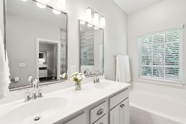 708 Lawton Harbor Dr, Charleston, SC 29412 - full bathroom with a garden tub and double vanity