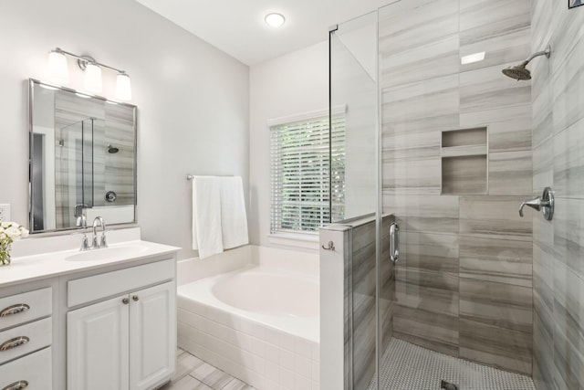 708 Lawton Harbor Dr, Charleston, SC 29412 - full bath featuring a bath, a shower stall, and vanity