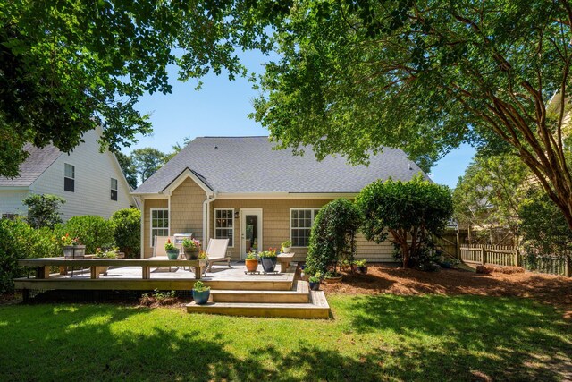 708 Lawton Harbor Dr, Charleston, SC 29412 - back of property featuring a deck and roof with shingles