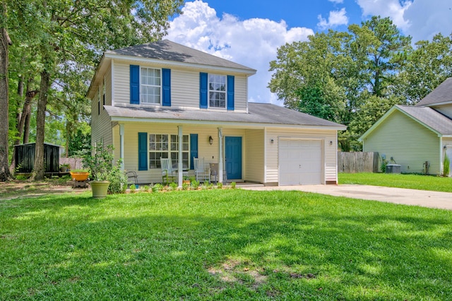 2538 Wayne Scott Ct, Charleston, SC 29414 - view of front facade featuring a porch, a garage, and concrete driveway