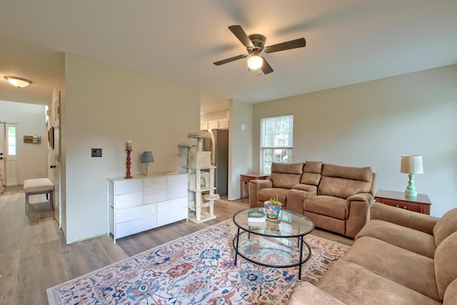 2538 Wayne Scott Ct, Charleston, SC 29414 - living area featuring ceiling fan and light wood-style floors