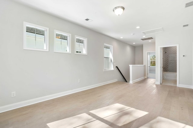 399 Claret Cup Way, Charleston, SC 29414 - spare room featuring light wood-type flooring, baseboards, and recessed lighting