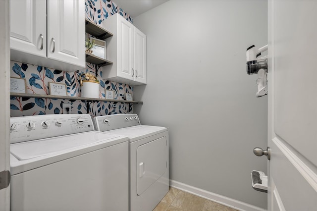 111 Nolin Rd, Moncks Corner, SC 29461 - washroom featuring washing machine and dryer, cabinet space, and baseboards