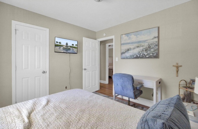 3428 Plaza Ln, North Charleston, SC 29420 - bedroom with wood finished floors and baseboards