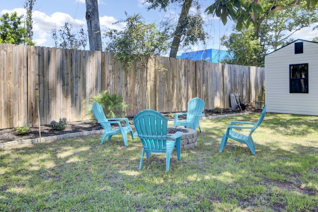 3428 Plaza Ln, North Charleston, SC 29420 - view of yard with a fire pit