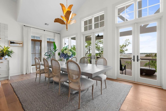 sunroom / solarium featuring french doors and a healthy amount of sunlight