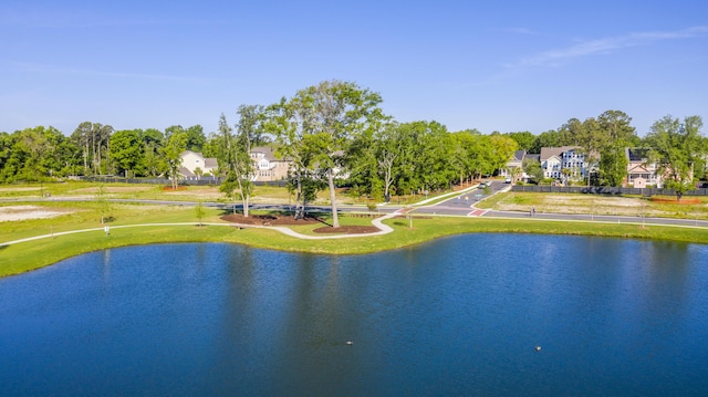 property view of water featuring a residential view