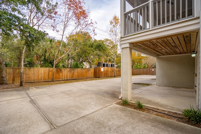 view of patio / terrace with a balcony