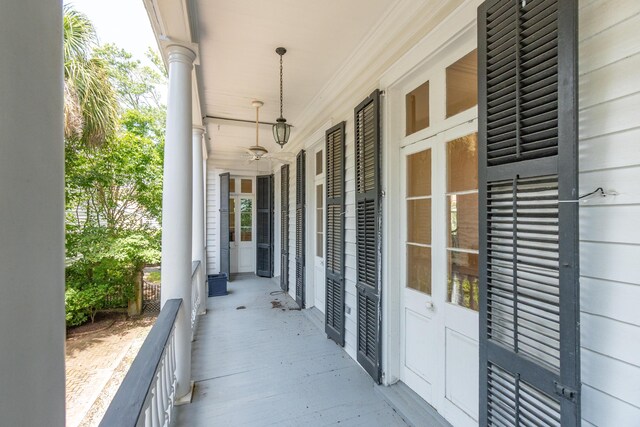 view of patio featuring covered porch