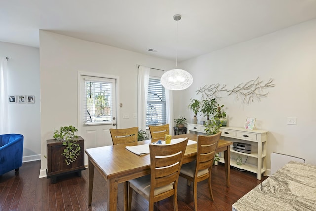310 Silent Bluff Dr, Summerville, SC 29486 - dining space featuring dark wood-style floors and visible vents