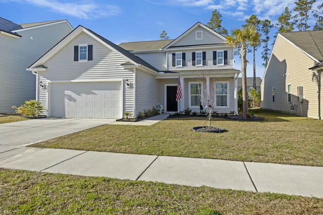 310 Silent Bluff Dr, Summerville, SC 29486 - traditional home with a garage, a front yard, and driveway