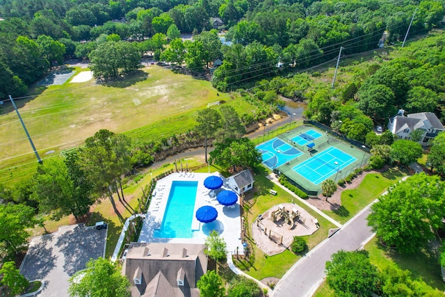 200 Oak Point Landing Dr, Mount Pleasant, SC 29464 - drone / aerial view of a pool area