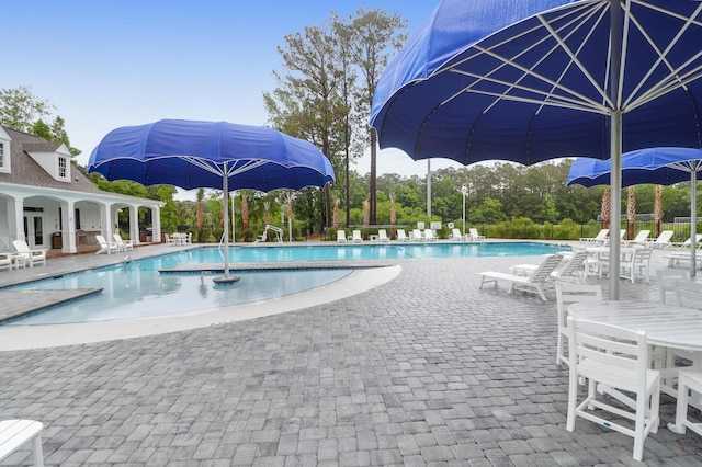 200 Oak Point Landing Dr, Mount Pleasant, SC 29464 - community pool featuring a patio