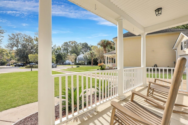 exterior space with a porch