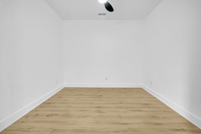 empty room with light wood-type flooring