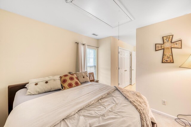 view of carpeted bedroom