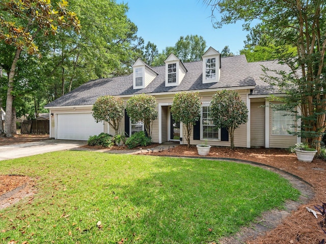 113 Mapperton Ct, Summerville, SC 29485 - cape cod home with concrete driveway, a garage, and roof with shingles