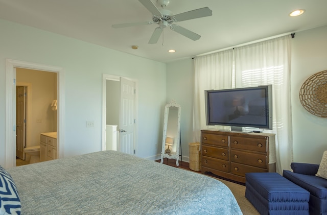 204 Michigan Avenue C-5 - Unit 11, Folly Beach, SC 29439 - bedroom with recessed lighting and a ceiling fan