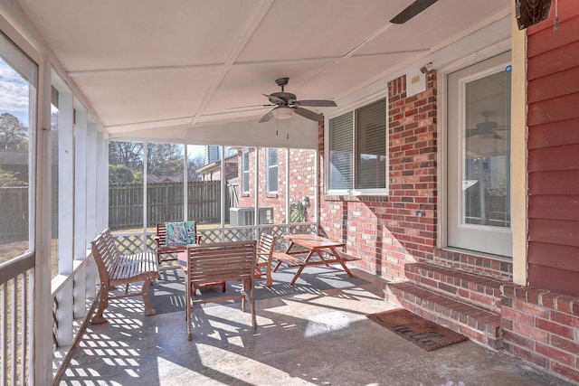 view of sunroom / solarium