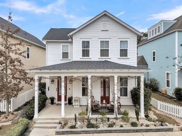 view of front of house with covered porch