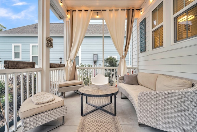 view of sunroom