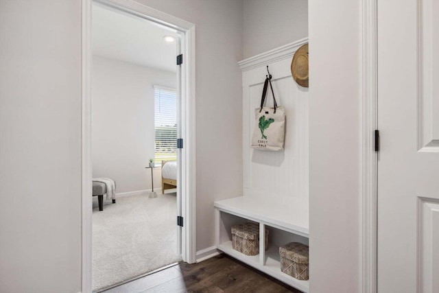 453 White Magnolia St, Moncks Corner, SC 29461 - mudroom featuring dark wood finished floors and baseboards