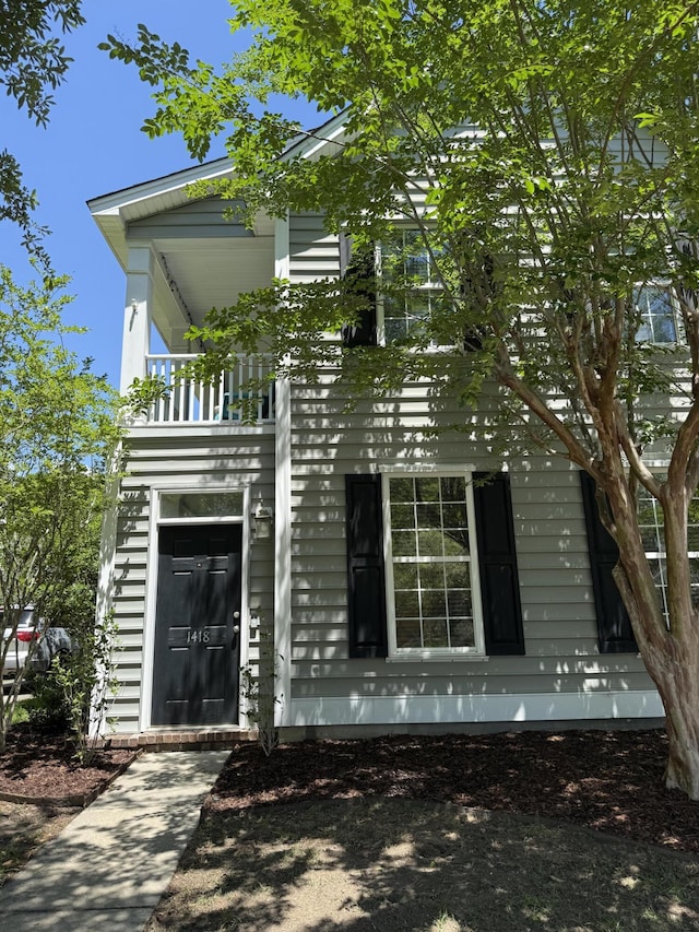 1418 Whispering Oak Trl, Mount Pleasant, SC 29466 - view of front of home with a balcony