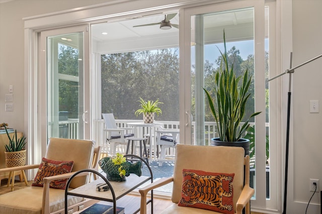 view of sunroom