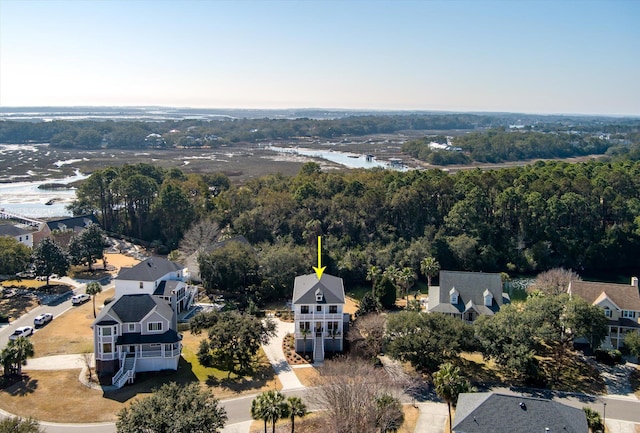 aerial view with a view of trees