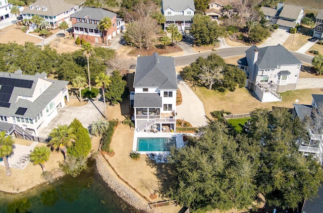 aerial view featuring a residential view