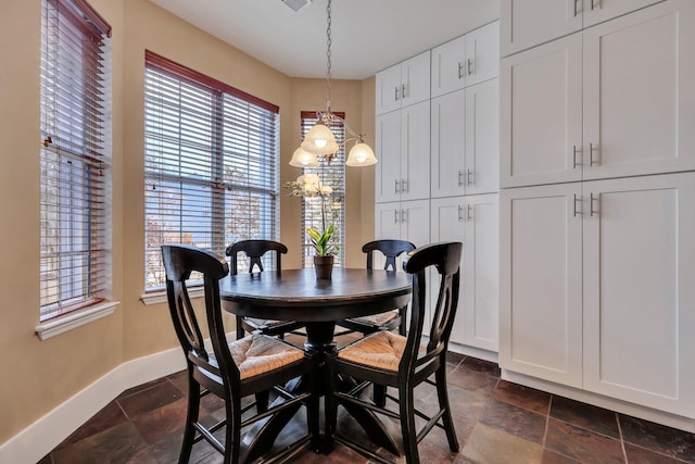 dining area with plenty of natural light