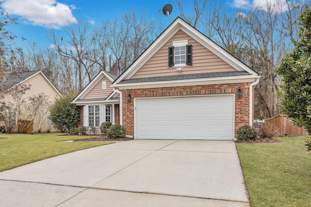 view of front of home with a front yard