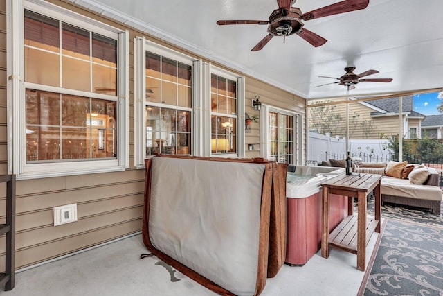 view of sunroom / solarium