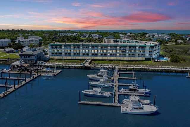 3701 Docksite Rd Unit 220, Edisto Island, SC 29438 - aerial view at dusk of a water view