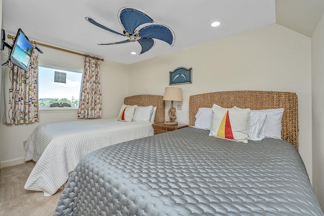 3701 Docksite Rd Unit 220, Edisto Island, SC 29438 - carpeted bedroom with recessed lighting and a ceiling fan