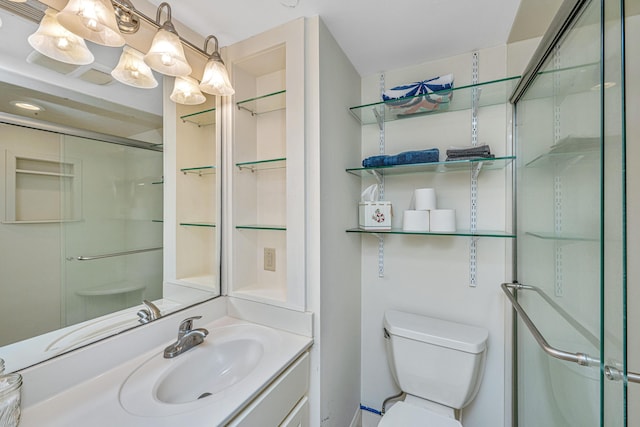 3701 Docksite Rd Unit 220, Edisto Island, SC 29438 - full bathroom with toilet, vanity, and a shower with shower door