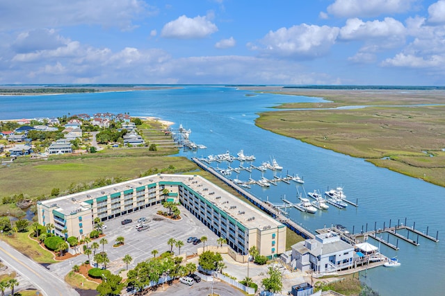 3701 Docksite Rd Unit 220, Edisto Island, SC 29438 - bird's eye view of a nearby body of water and a marina