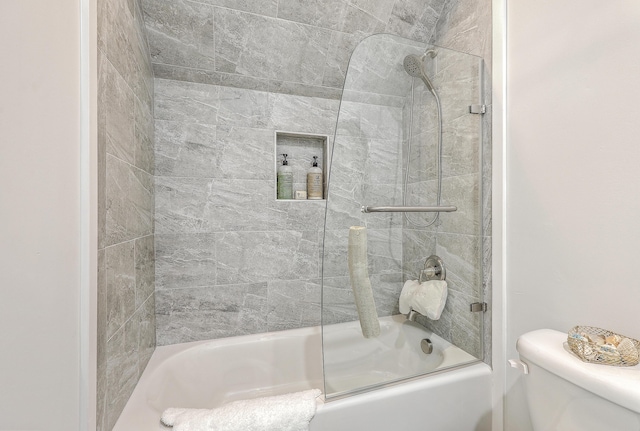 169 Jackson St, Charleston, SC 29403 - full bathroom featuring toilet and shower / bath combination with glass door