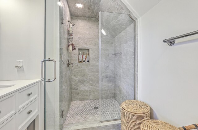 169 Jackson St, Charleston, SC 29403 - bathroom with a shower stall and vanity