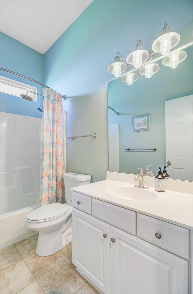5406 E Crosland Ct, North Charleston, SC 29420 - full bath with vanity, tile patterned floors, and shower / bath combo