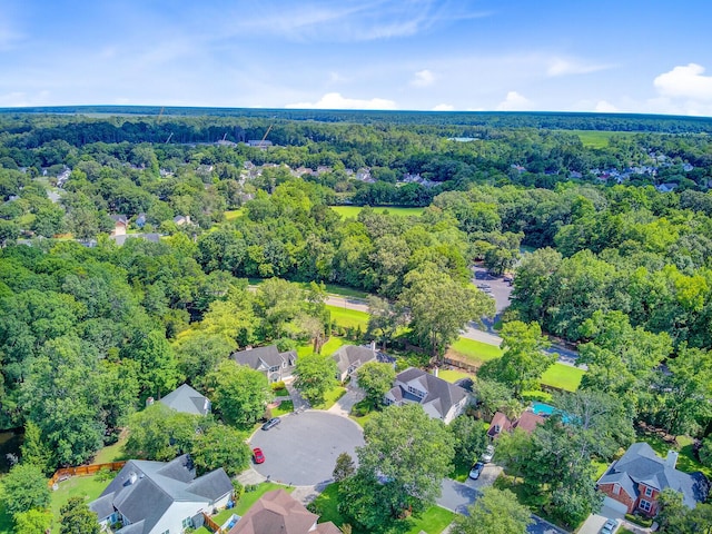 5406 E Crosland Ct, North Charleston, SC 29420 - aerial overview of property's location featuring a heavily wooded area and nearby suburban area